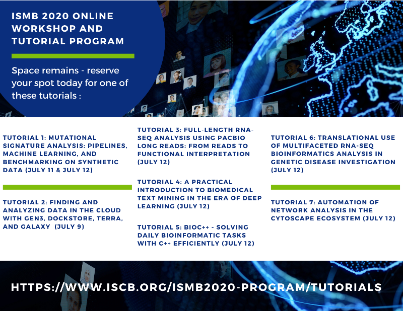 ISMB 2020 Register for Online Workshop and Tutorial Program ISMB 2020 Register for Online Workshop and Tutorial Program